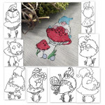 ADVENTSKALENDER 12. Dezember - Stickserie Frühlings Wichtel